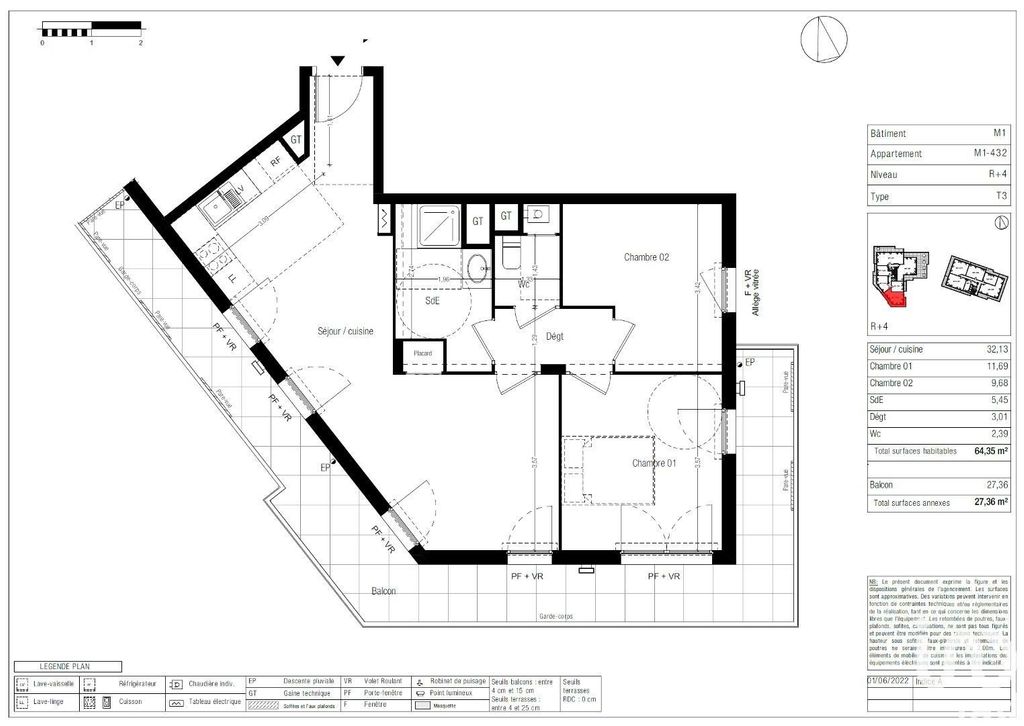 Achat duplex à vendre 3 pièces 64 m² - Marseille 10ème arrondissement