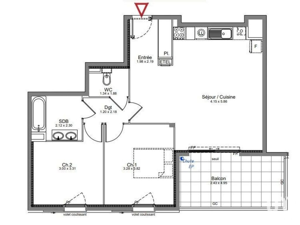 Achat appartement à vendre 3 pièces 67 m² - Valbonne