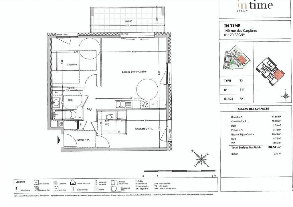 Achat appartement 3 pièces 58 m² - Ségny