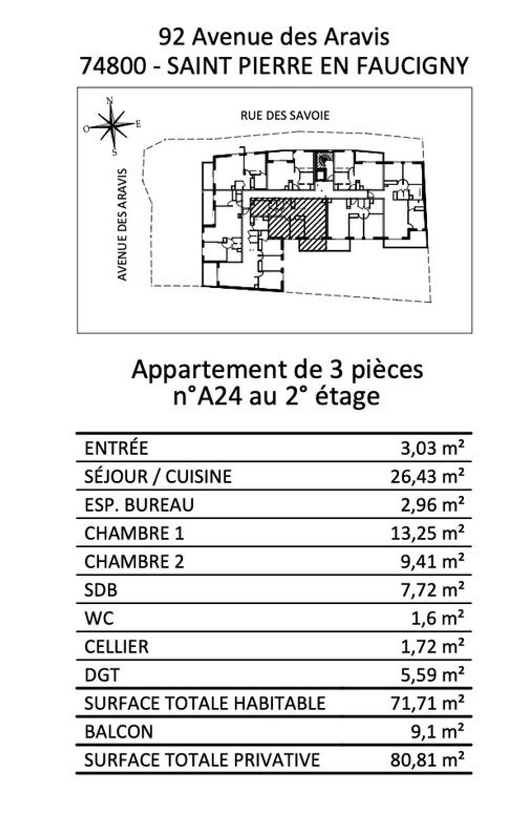 Achat appartement 3 pièce(s) Saint-Pierre-en-Faucigny