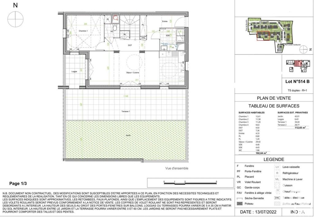 Achat duplex à vendre 5 pièces 102 m² - Dampmart