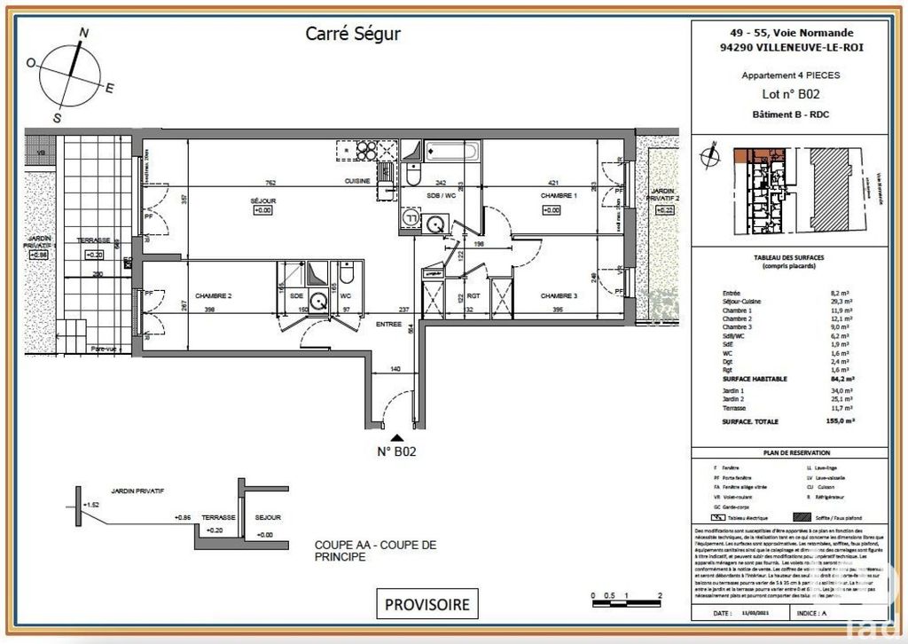 Achat appartement à vendre 4 pièces 84 m² - Villeneuve-le-Roi