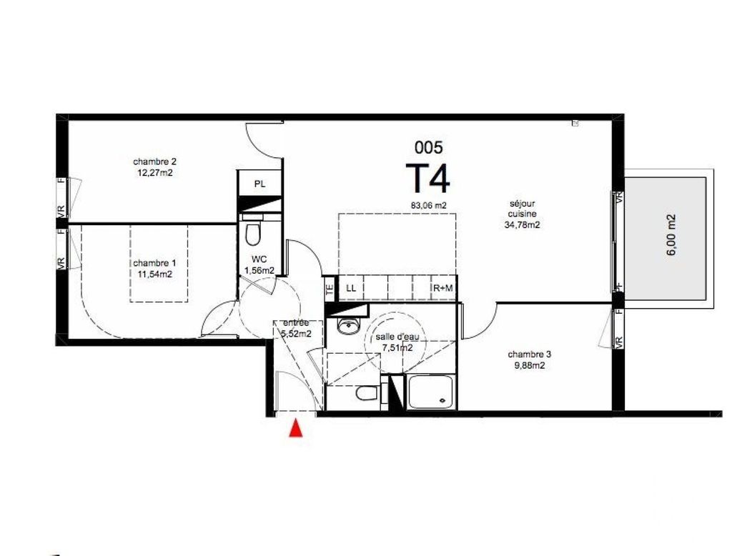 Achat appartement à vendre 4 pièces 83 m² - Agde