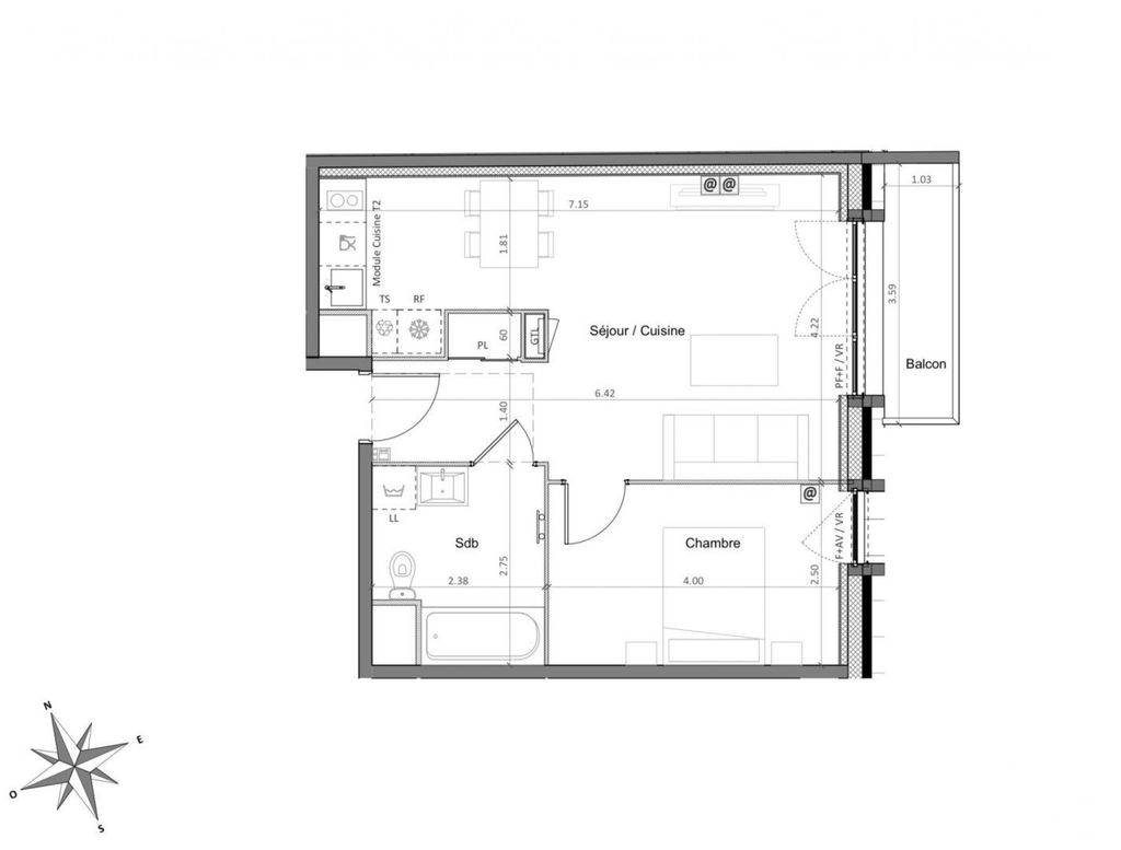 Achat appartement à vendre 3 pièces 60 m² - Sainte-Geneviève-des-Bois