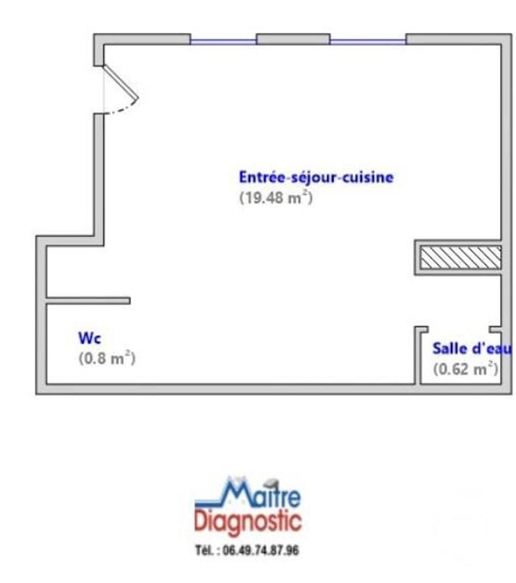 Achat studio 21 m² - Paris 13ème arrondissement