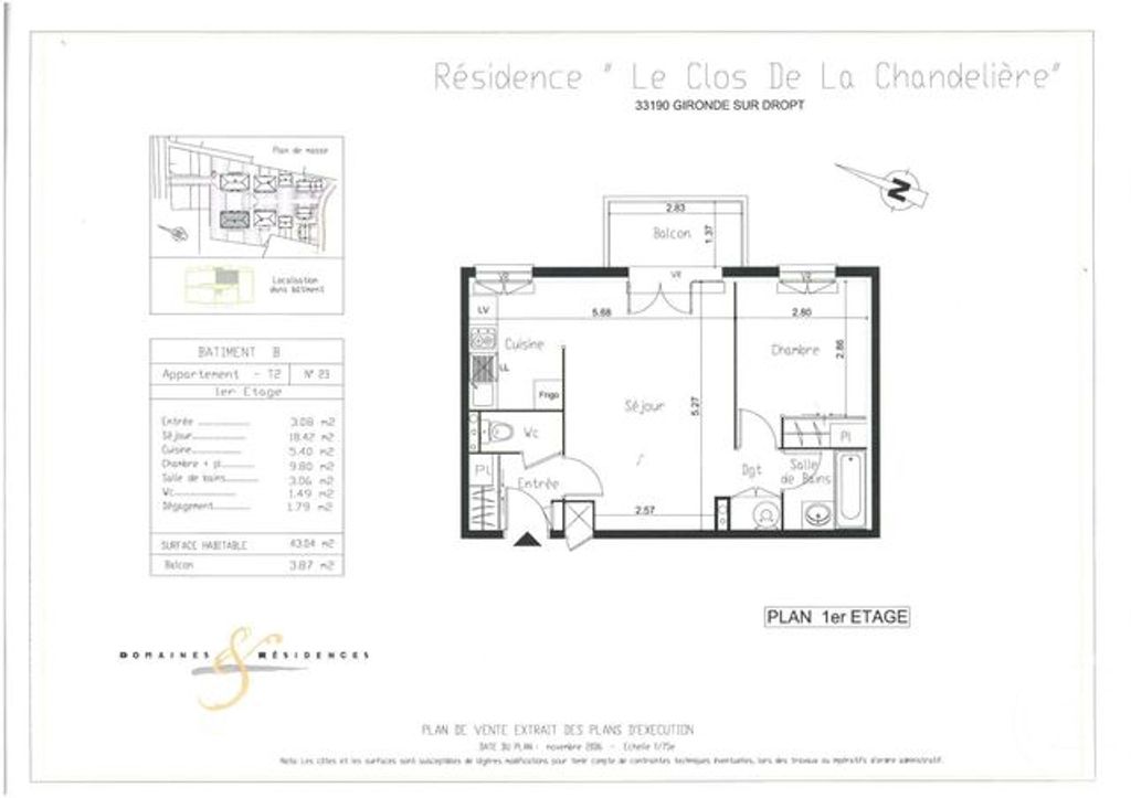 Achat appartement 2 pièces 43 m² - Gironde-sur-Dropt