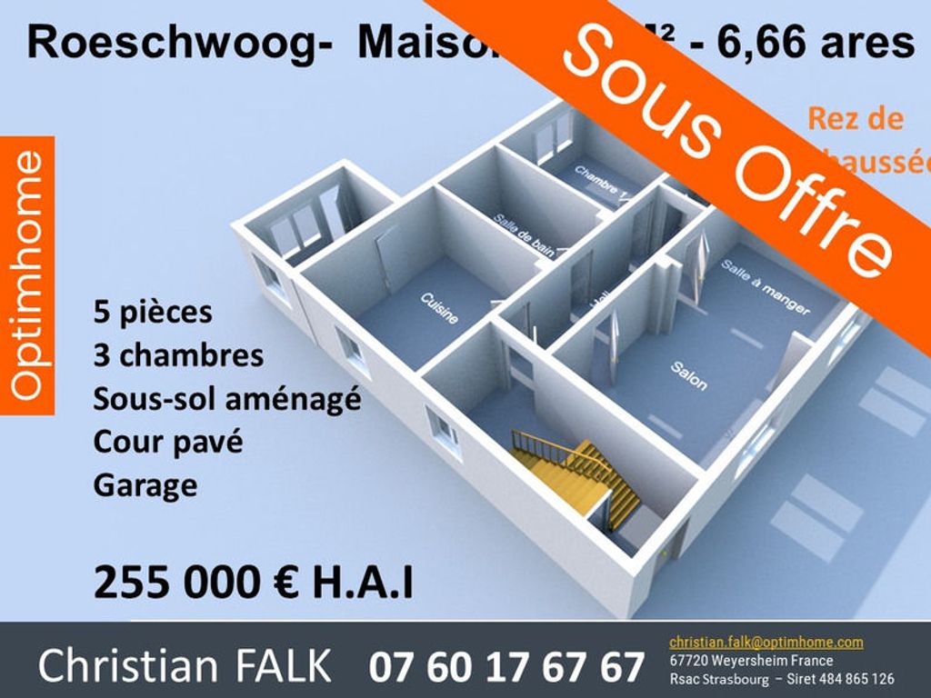 Achat maison à vendre 3 chambres 130 m² - Rœschwoog