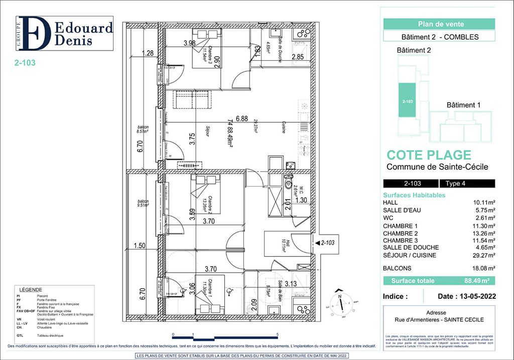 Achat appartement 4 pièce(s) Camiers