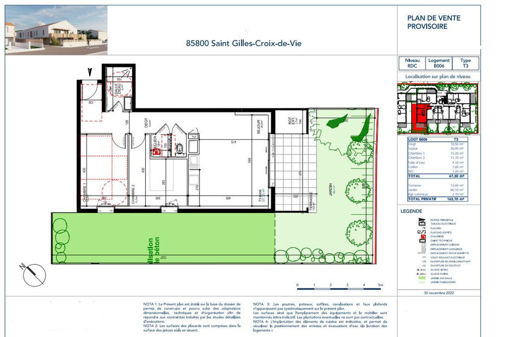 Achat appartement à vendre 3 pièces 67 m² - Saint-Gilles-Croix-de-Vie