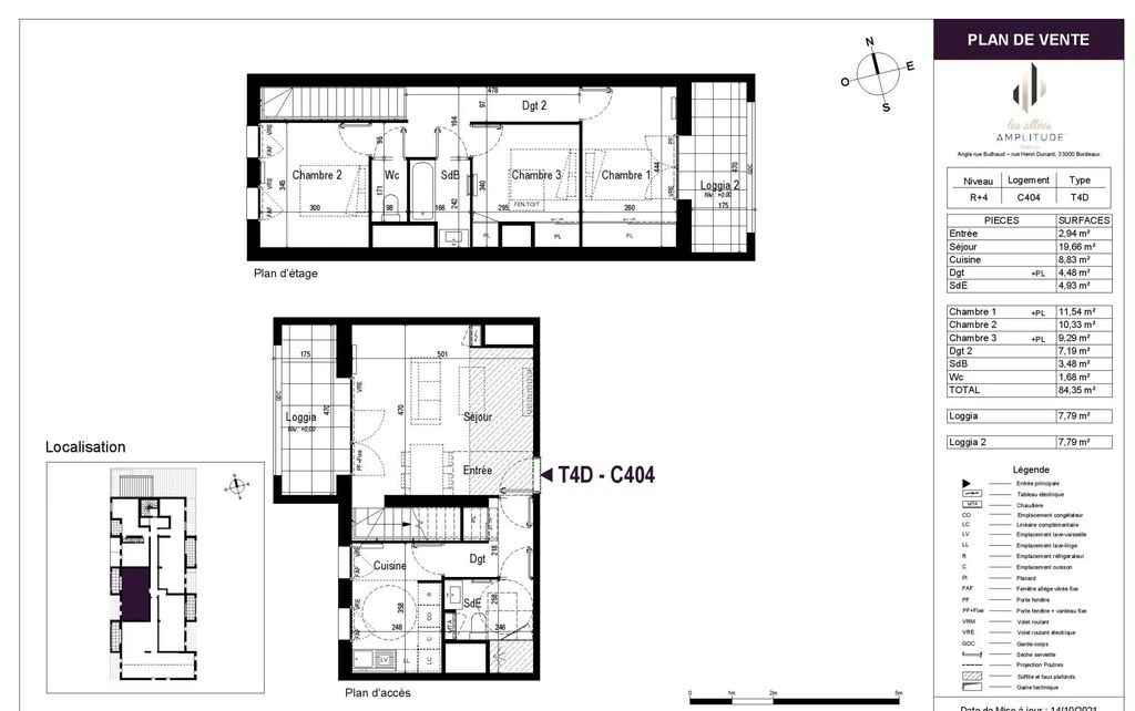 Achat duplex à vendre 4 pièces 84 m² - Bordeaux