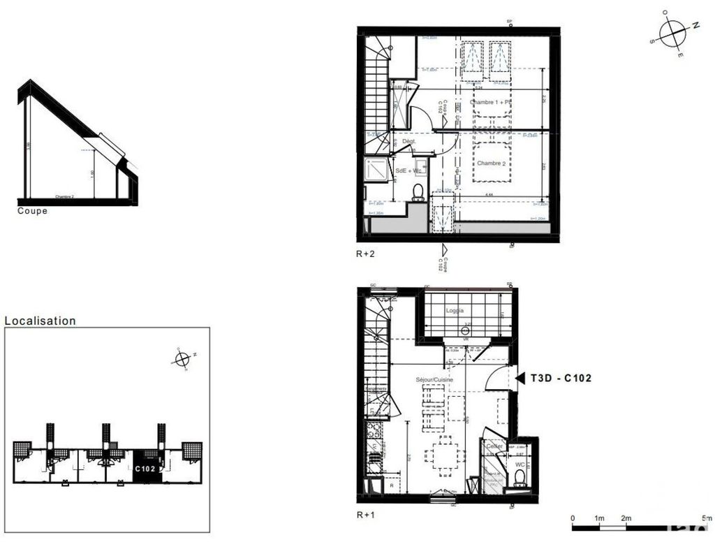 Achat duplex à vendre 3 pièces 59 m² - Le Palais