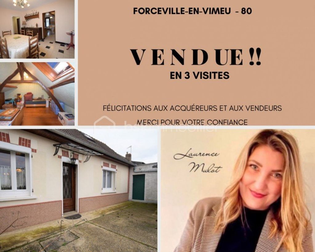 Achat maison à vendre 4 chambres 73 m² - Forceville-en-Vimeu
