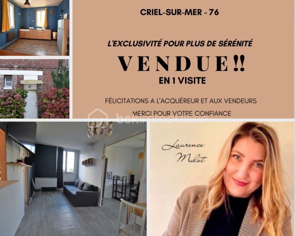 Achat duplex à vendre 2 pièces 61 m² - Criel-sur-Mer