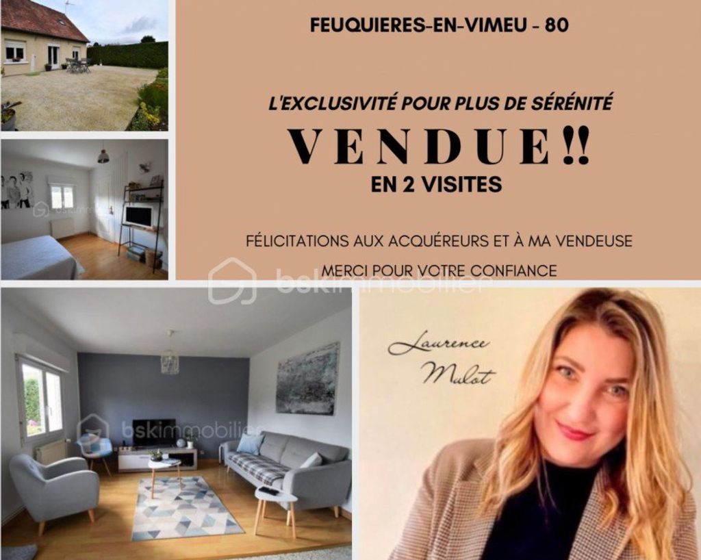 Achat maison à vendre 3 chambres 95 m² - Feuquières-en-Vimeu