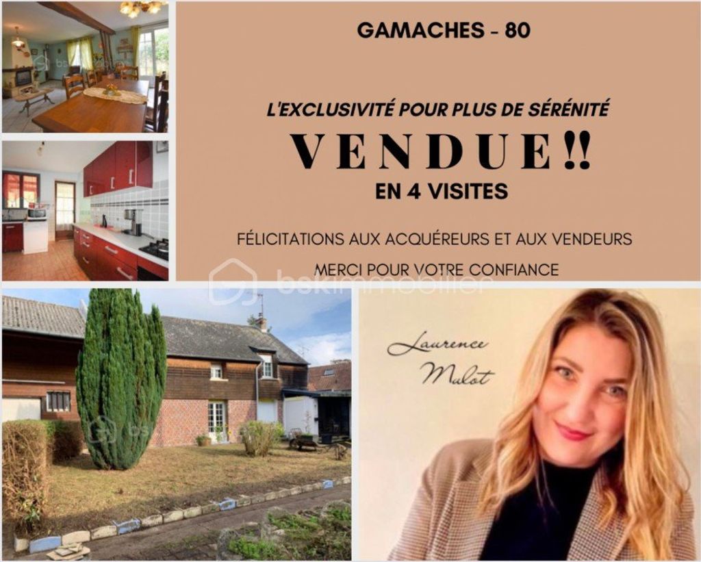 Achat maison à vendre 4 chambres 112 m² - Gamaches