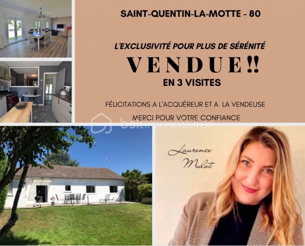 Achat maison à vendre 4 chambres 112 m² - Saint-Quentin-la-Motte-Croix-au-Bailly