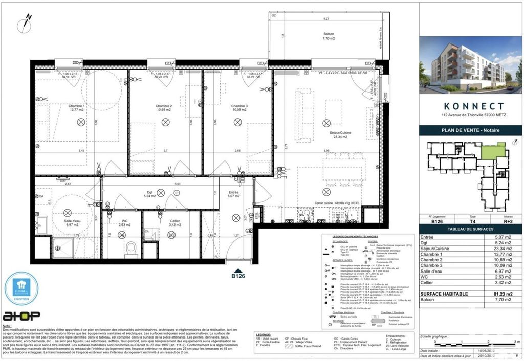 Achat appartement à vendre 4 pièces 81 m² - Metz