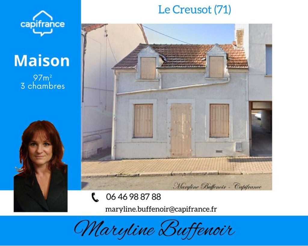 Achat maison à vendre 3 chambres 97 m² - Le Creusot