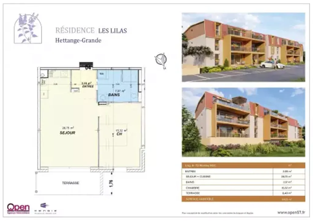 Achat appartement à vendre 2 pièces 54 m² - Hettange-Grande