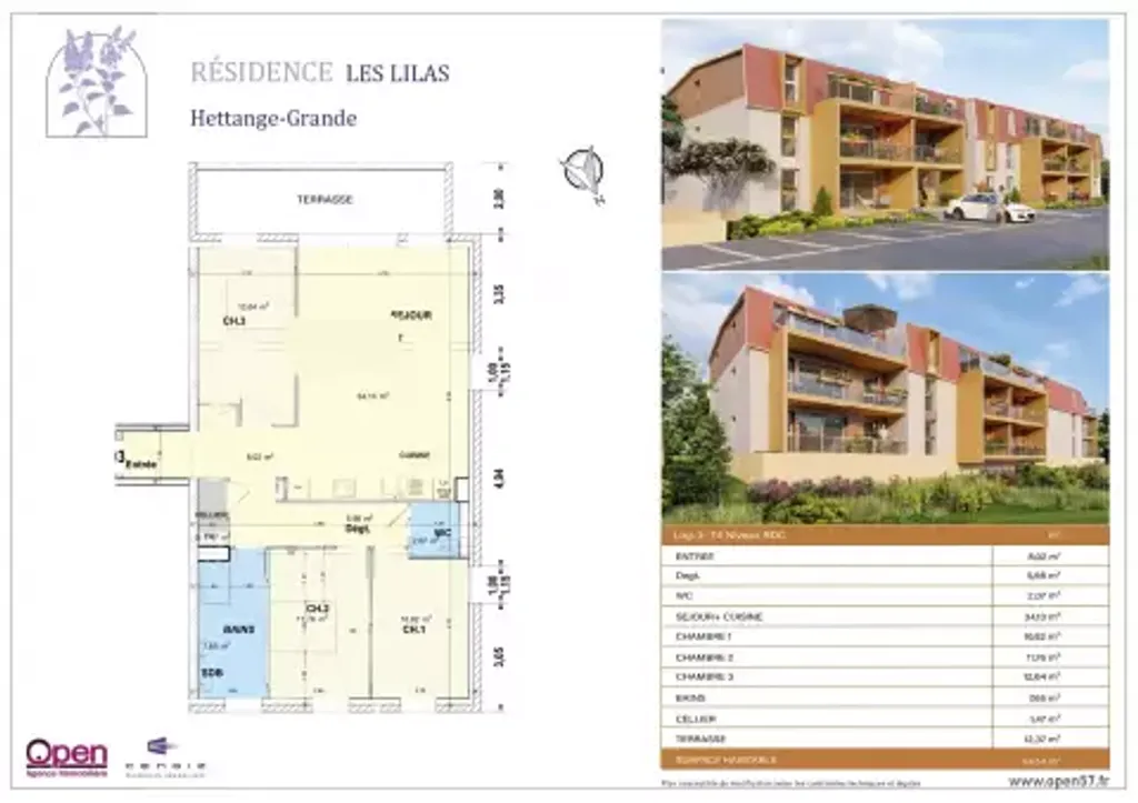 Achat appartement à vendre 4 pièces 95 m² - Hettange-Grande