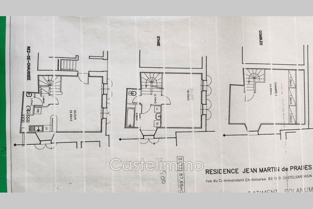 Achat triplex à vendre 4 pièces 96 m² - Castelsarrasin