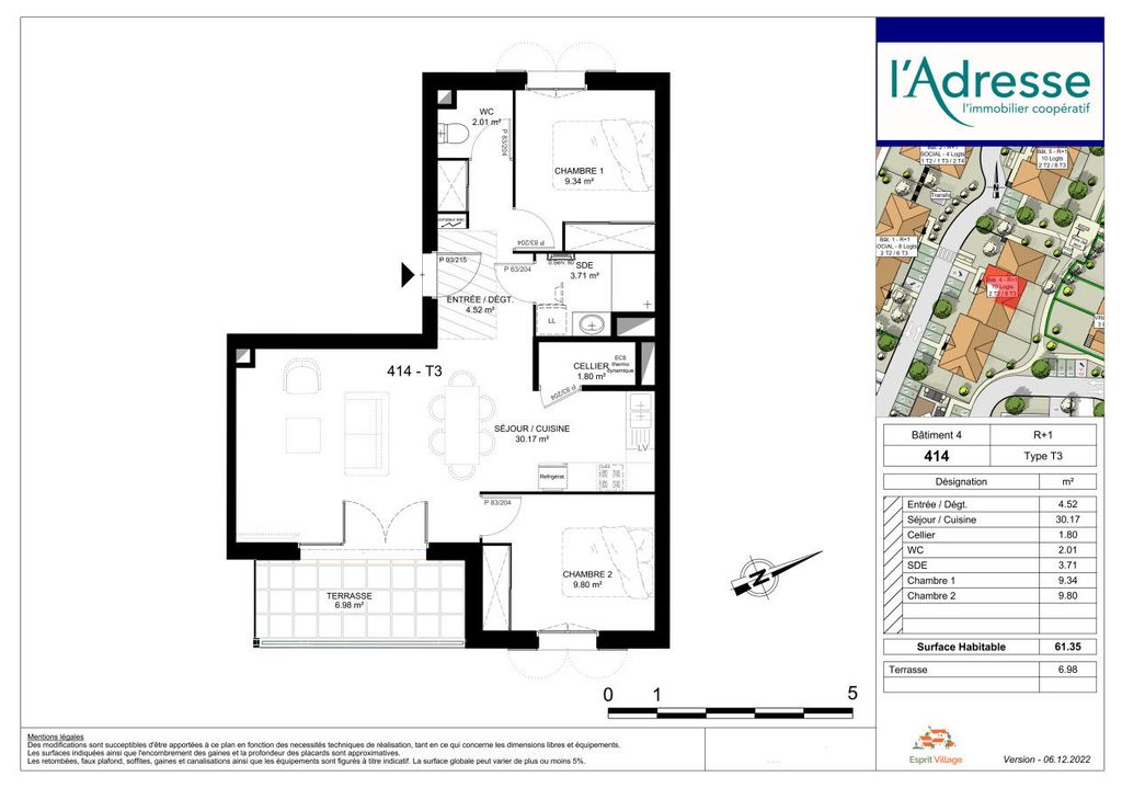 Achat appartement à vendre 3 pièces 61 m² - Saint-Rogatien