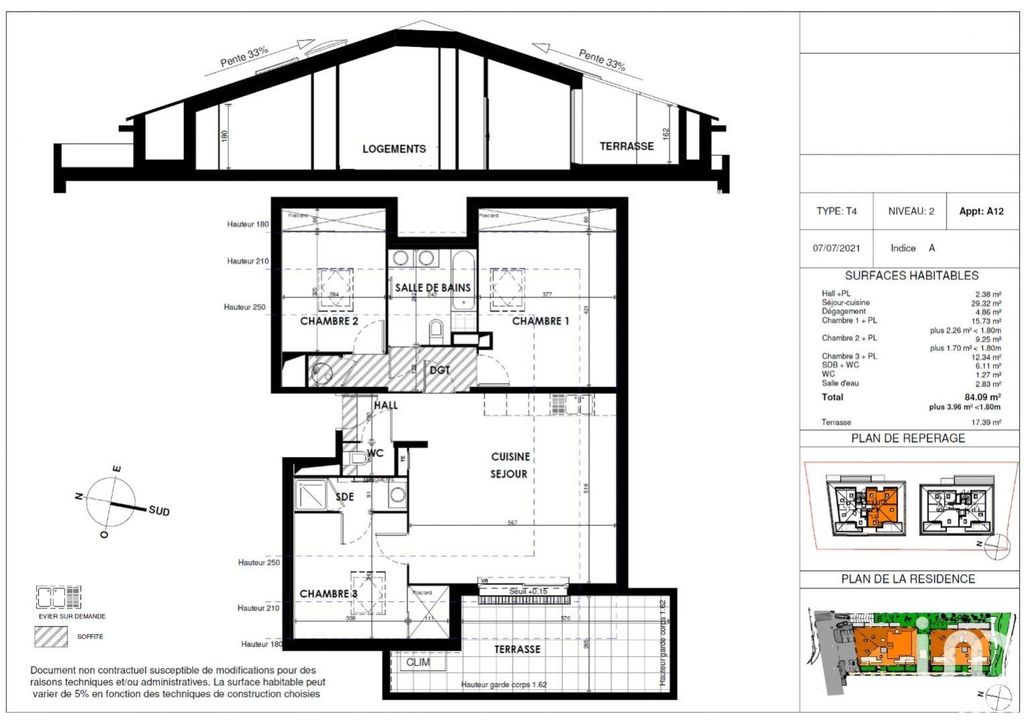 Achat appartement à vendre 4 pièces 84 m² - Cogolin