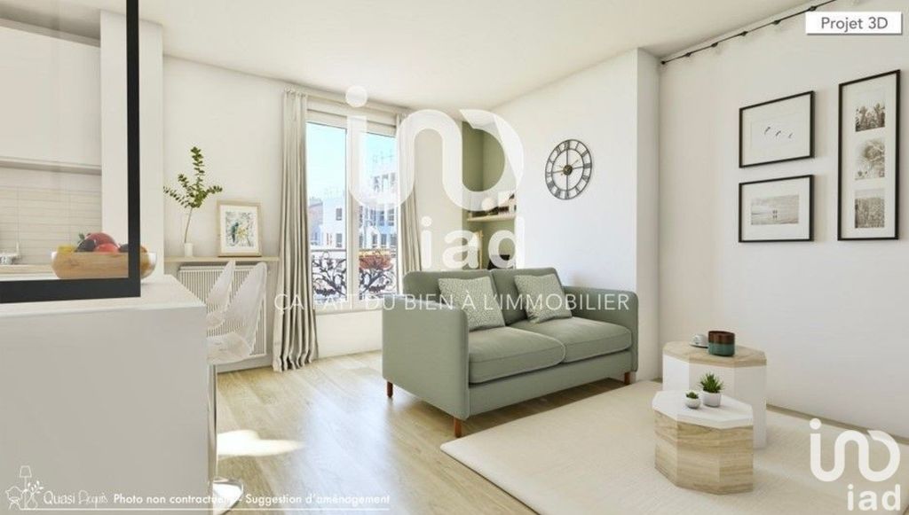 Achat appartement à vendre 2 pièces 38 m² - Paris 20ème arrondissement