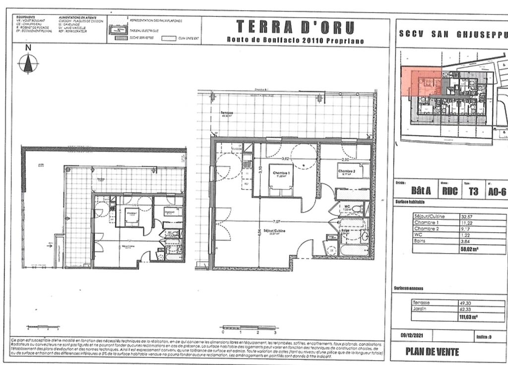 Achat appartement à vendre 3 pièces 58 m² - Propriano