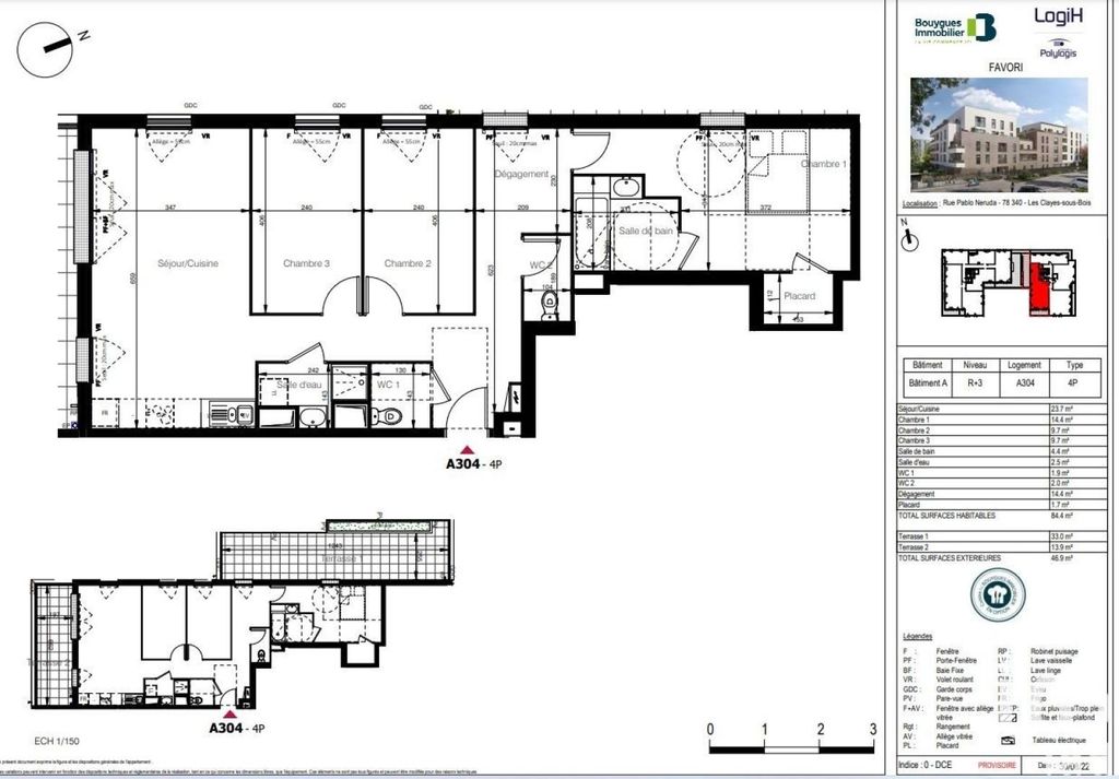 Achat appartement 4 pièce(s) Les Clayes-sous-Bois