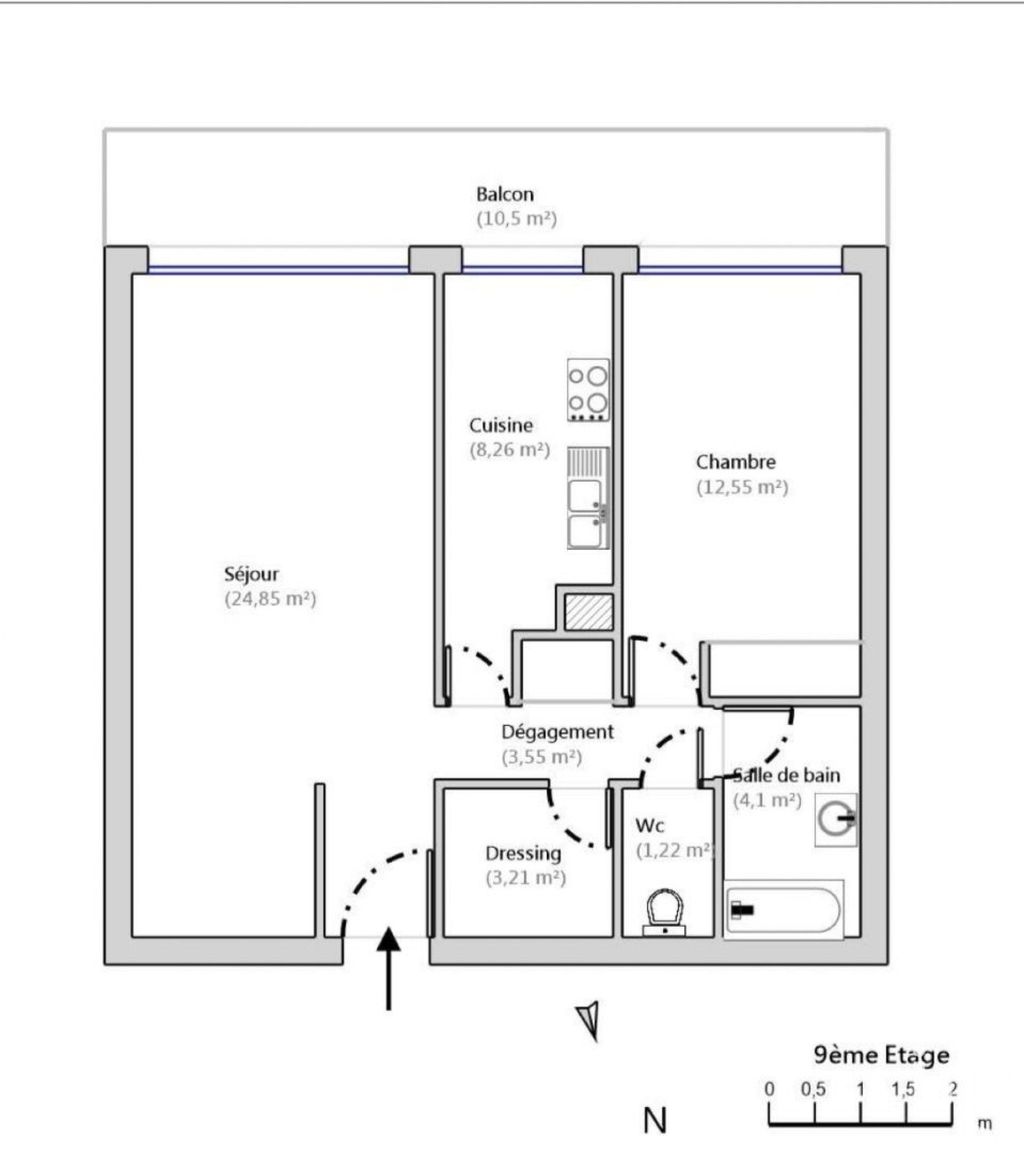 Achat appartement à vendre 2 pièces 58 m² - Le Cannet