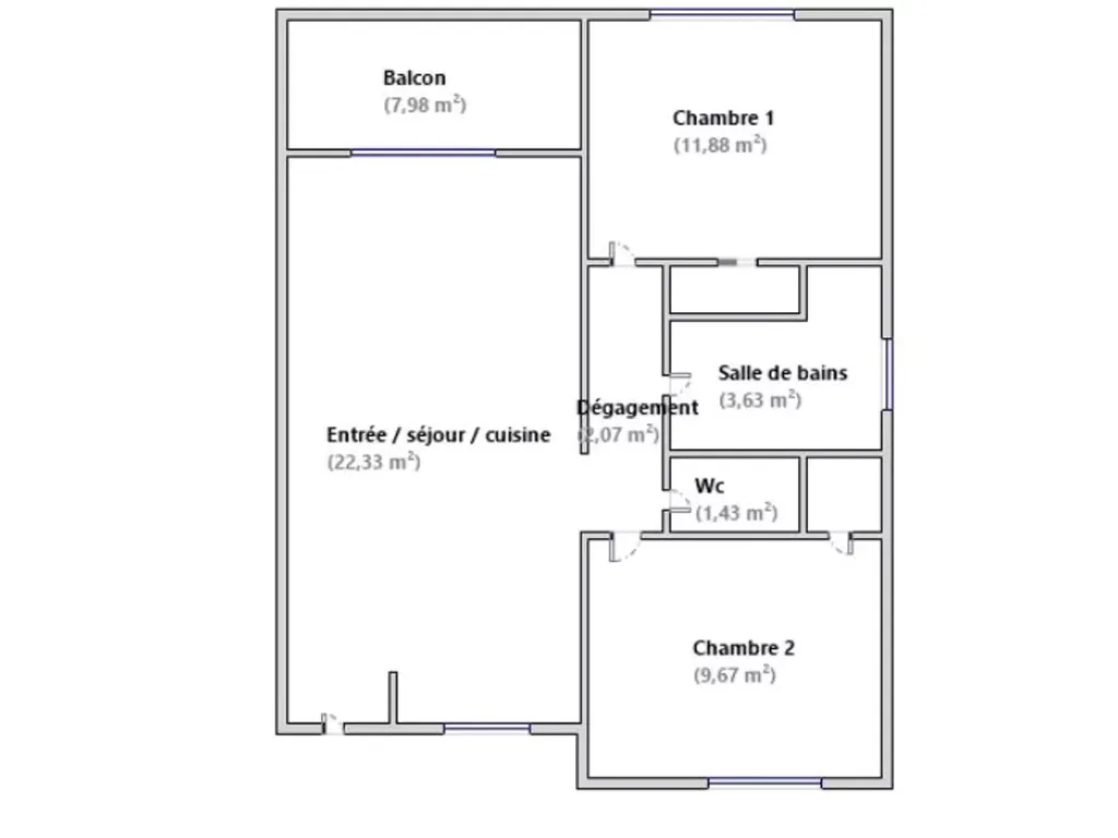 Achat appartement à vendre 3 pièces 51 m² - Frontignan