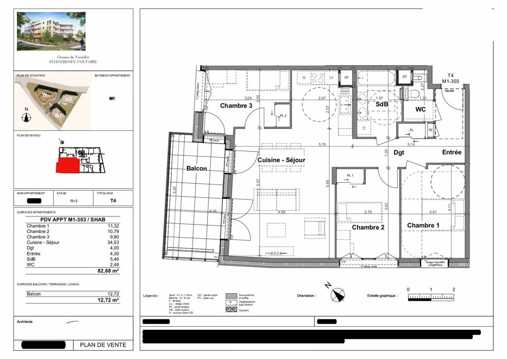 Achat appartement à vendre 4 pièces 83 m² - Versonnex