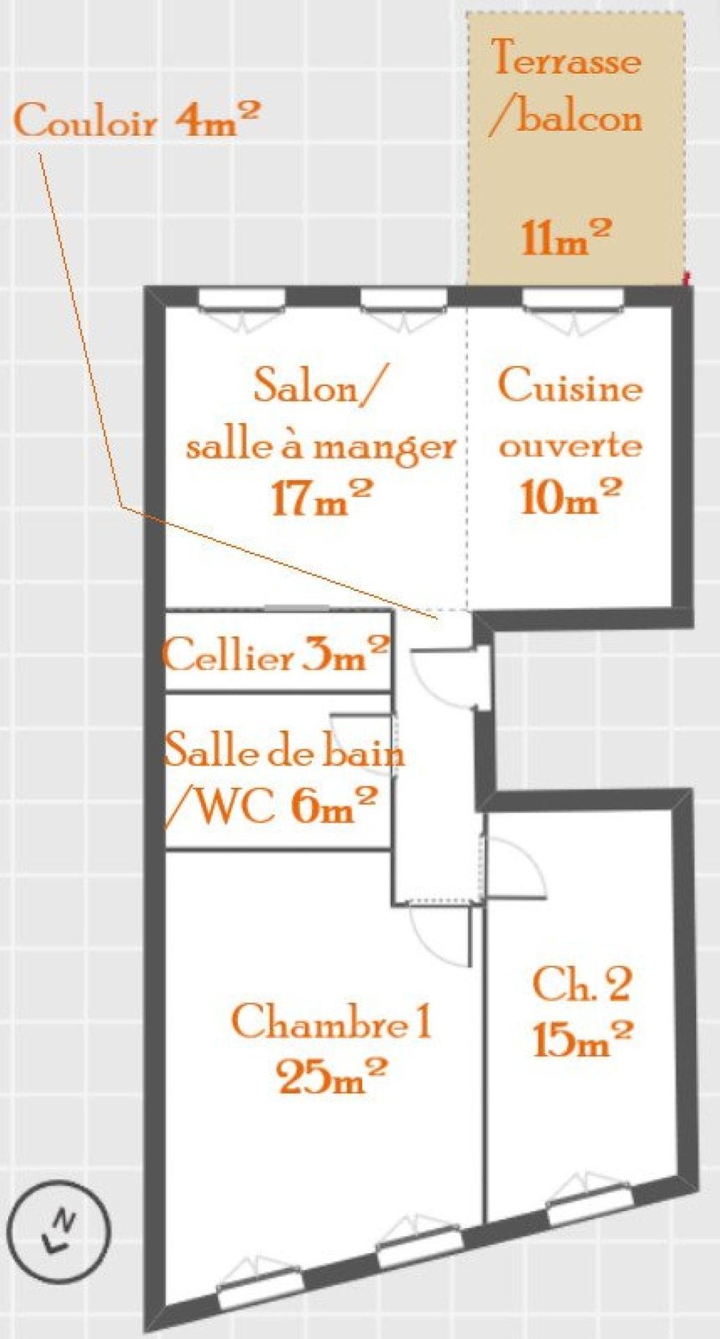 Achat appartement 3 pièce(s) Narbonne