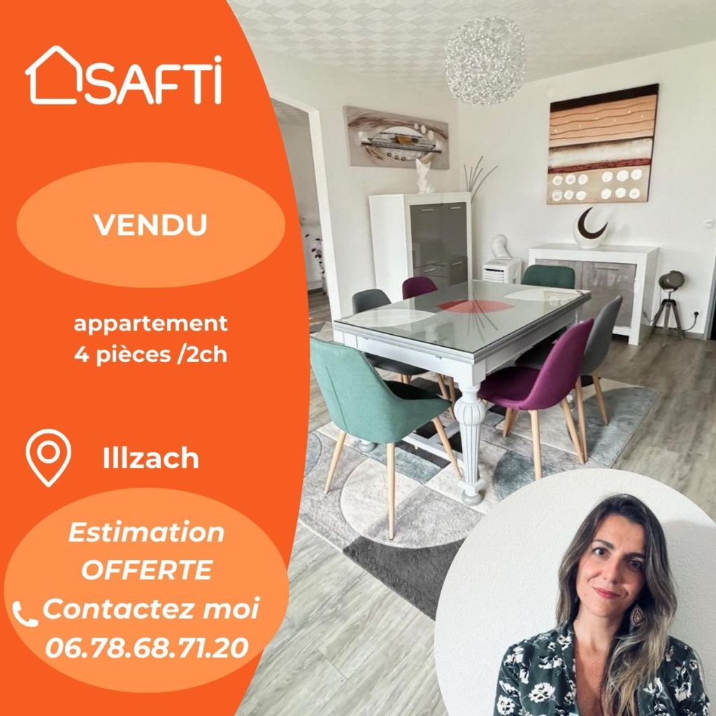 Achat appartement à vendre 4 pièces 80 m² - Illzach