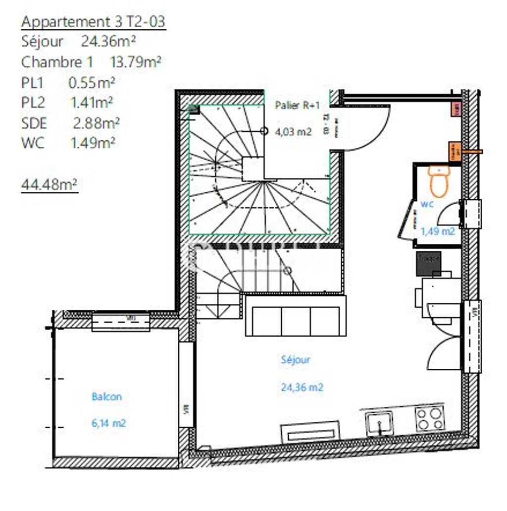 Achat appartement 2 pièce(s) Vallet