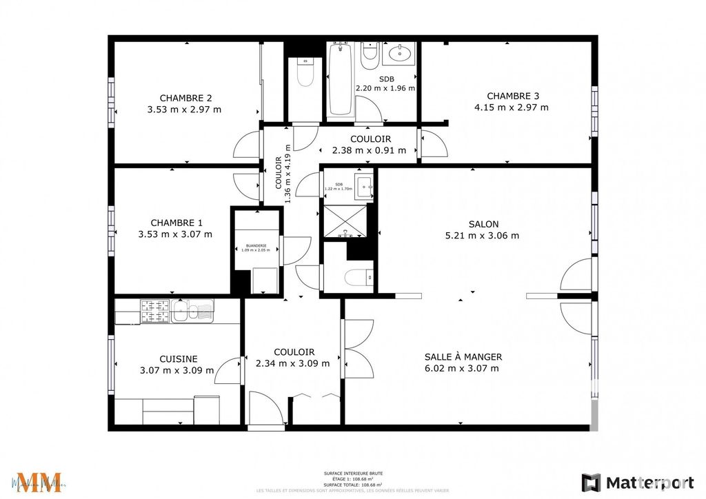 Achat appartement à vendre 5 pièces 99 m² - Mainvilliers