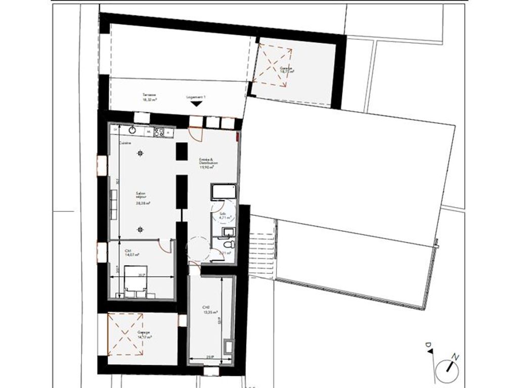 Achat appartement 3 pièce(s) Pouilley-les-Vignes