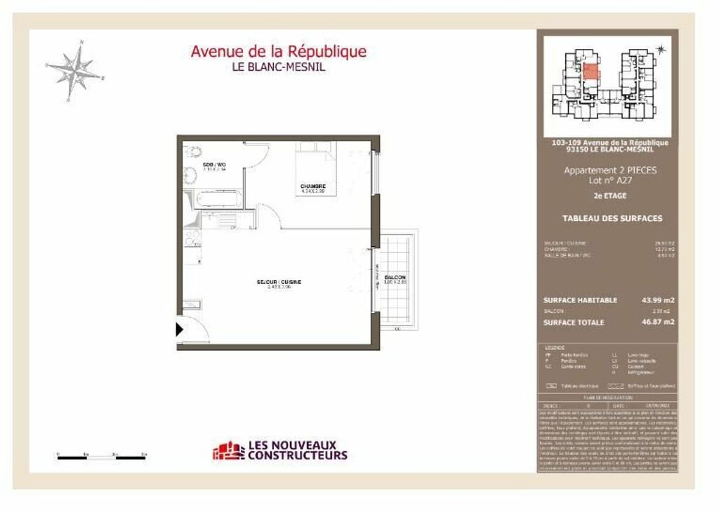 Achat appartement à vendre 3 pièces 88 m² - Le Blanc-Mesnil