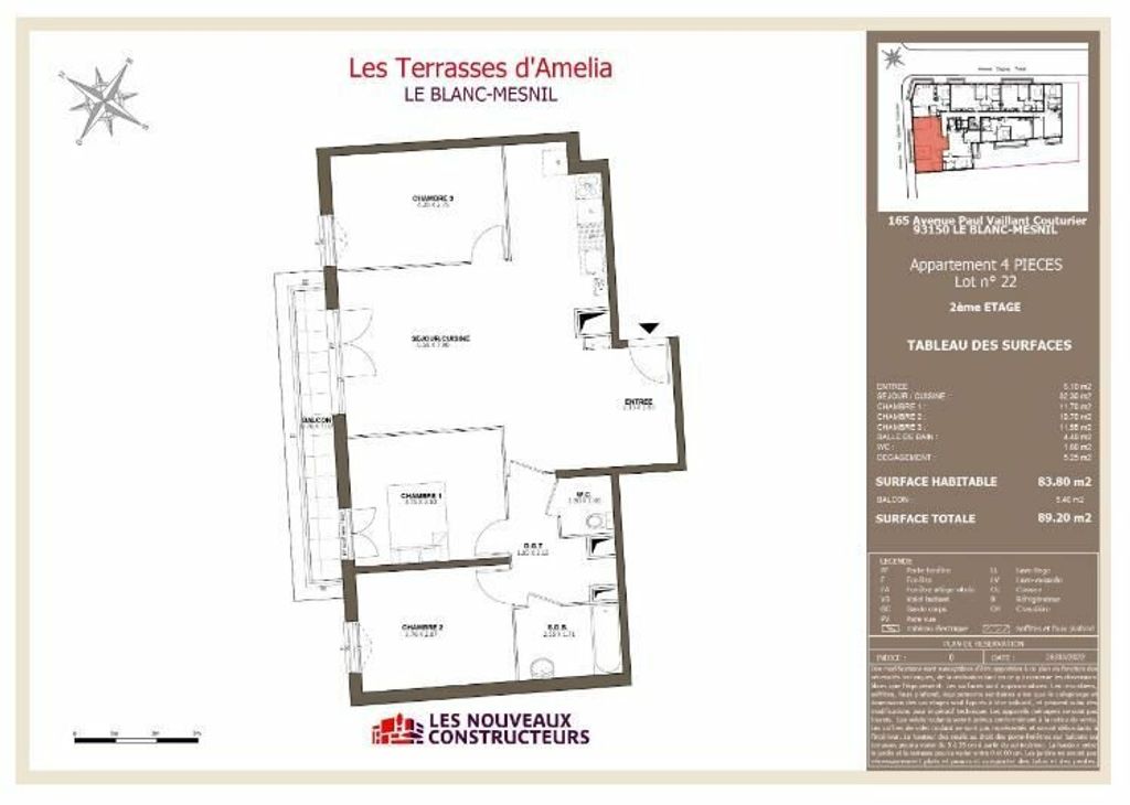 Achat maison à vendre 3 chambres 86 m² - Le Blanc-Mesnil
