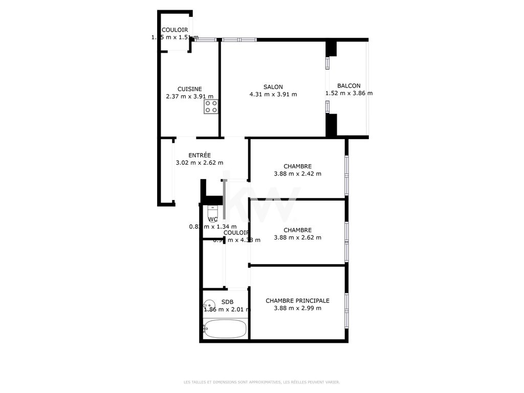Achat appartement à vendre 4 pièces 72 m² - Brest