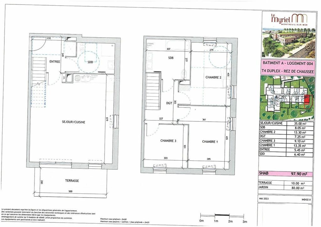 Achat duplex à vendre 4 pièces 98 m² - Montreuil