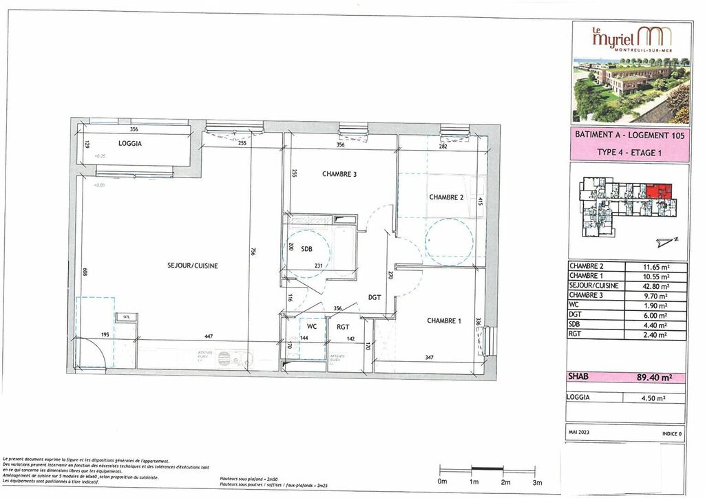 Achat appartement à vendre 4 pièces 89 m² - Montreuil