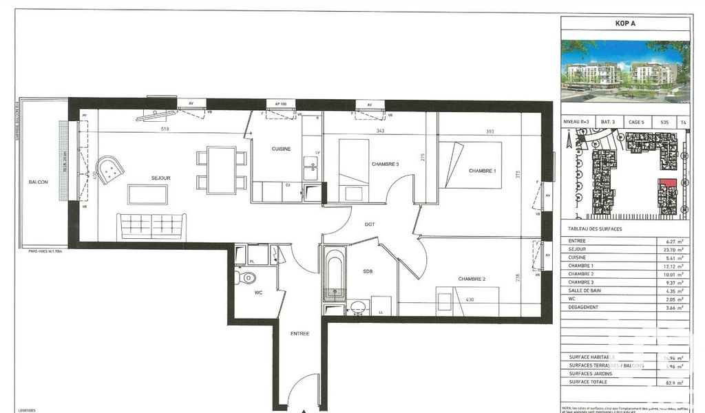 Achat appartement à vendre 4 pièces 83 m² - Trappes