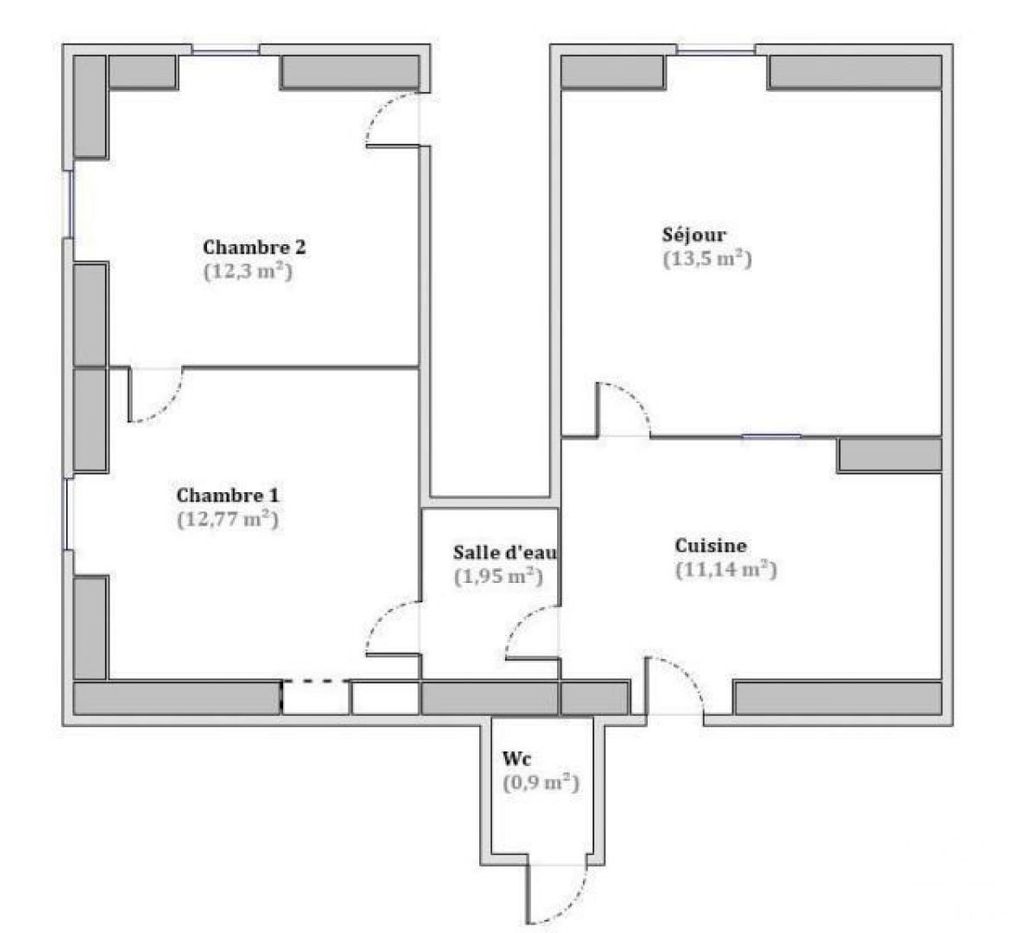 Achat appartement à vendre 3 pièces 52 m² - Châteauneuf-Villevieille