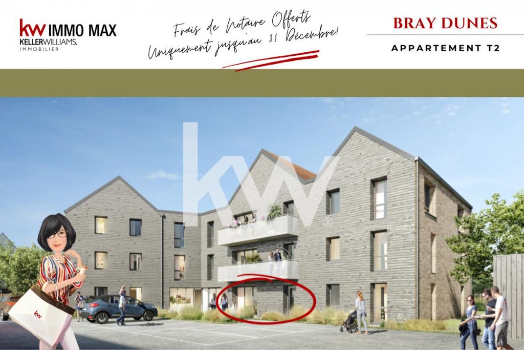 Achat appartement à vendre 2 pièces 38 m² - Bray-Dunes