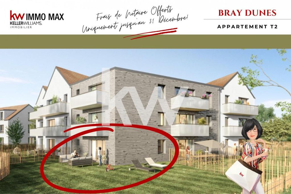 Achat appartement à vendre 2 pièces 41 m² - Bray-Dunes