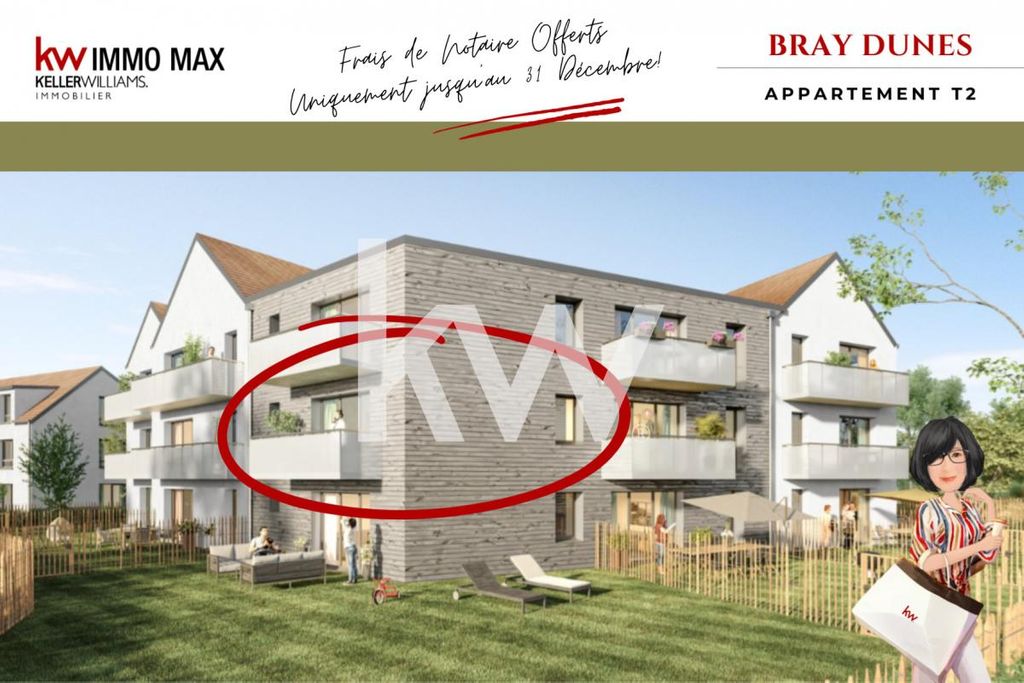 Achat appartement à vendre 2 pièces 41 m² - Bray-Dunes