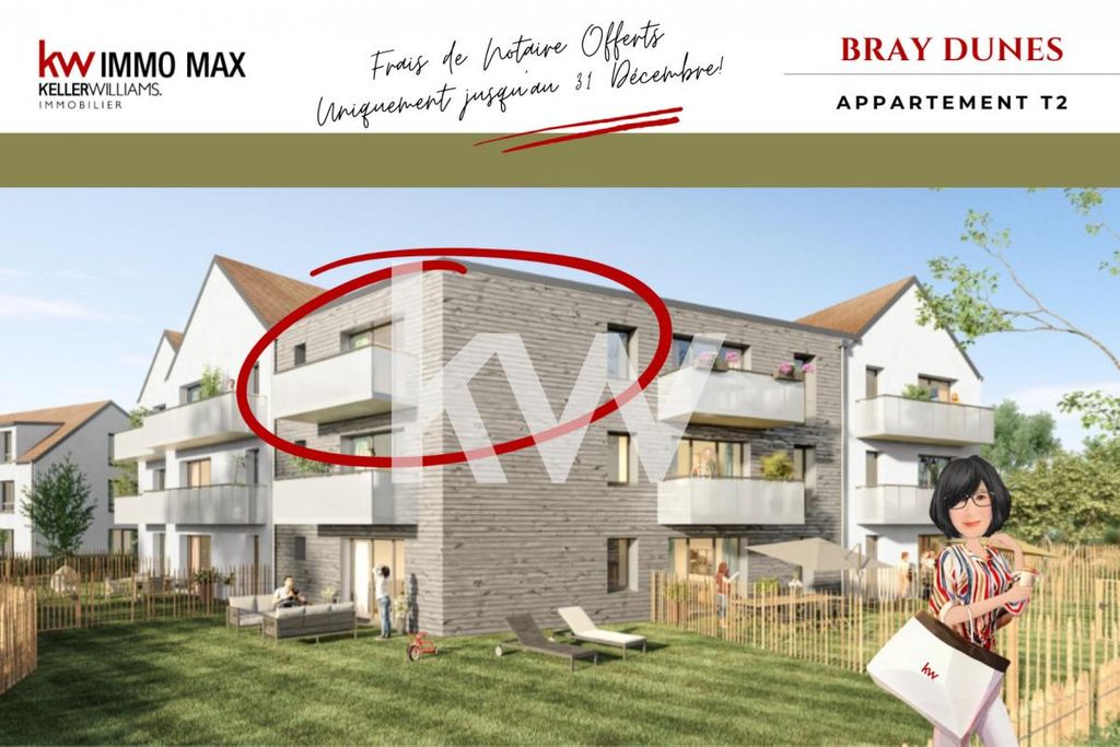 Achat appartement à vendre 2 pièces 41 m² - Bray-Dunes