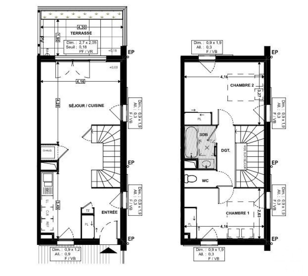 Achat duplex à vendre 3 pièces 66 m² - Soustons